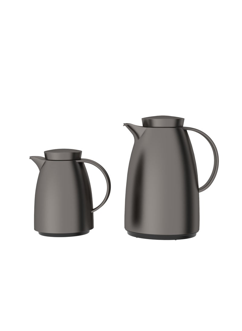 Regal by Ripple Vacuum Flask Set, ABS Body with Glass Liner, Matt Champaign Finish, 2 Pieces - Image 2